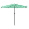 vidaXL Umbrelă soare de grădină st&acirc;lp din lemn verde 388x388x248 cm