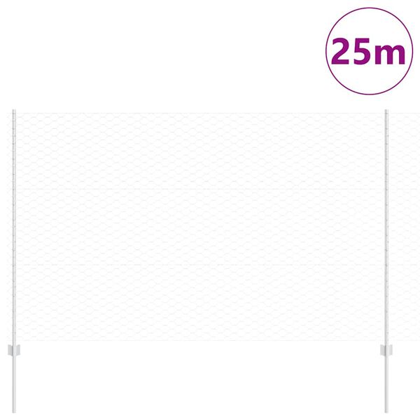 vidaXL Gard cu St&acirc;lp Argintiu 1,5 x 25 m Oțel