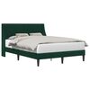 vidaXL Cadru de pat cu headboard Verde &icirc;nchis 140 x 190 cm Catifea