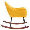 vidaXL Scaun balansoar, galben, catifea