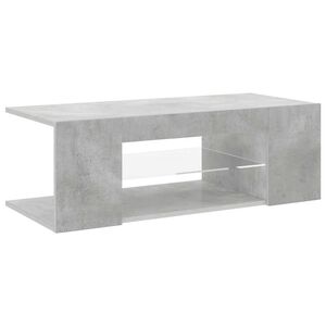 vidaXL Comodă TV cu lumini LED, gri beton, 90x39x30 cm