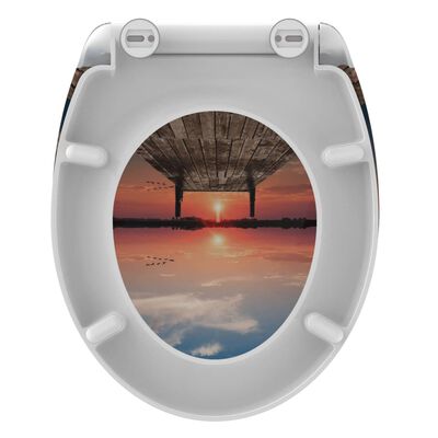 SCHÜTTE Capac toaletă eliberare rapidă / silențios "SUNSET SKY"