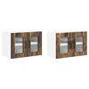 vidaXL Dulap de bucătărie 2 pcs Stejar fumuriu 60 x 31 x 40 cm