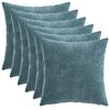 vidaXL Pernă 6 buc. HEERLEN albastru 35 x 35 cm Țesătură Chenille