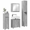 vidaXL Set de mobilier pentru baie 4 pcs Gri Sonoma Lemn compozit