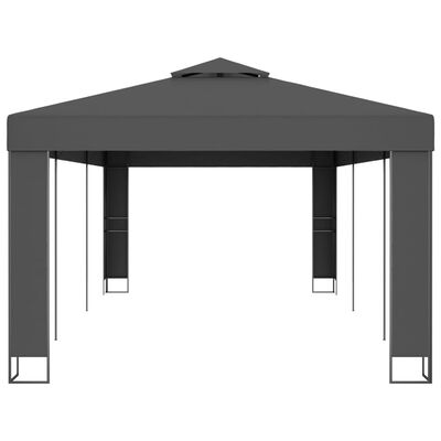 vidaXL Pavilion cu acoperiș dublu, antracit, 3 x 6 m