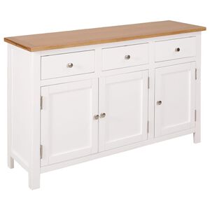 vidaXL Dulap, 110x33,5x70 cm, lemn masiv de stejar