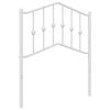 vidaXL Tăblie de pat de schimb metalică, alb, 75 cm