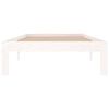 vidaXL Cadru de pat single, alb, 90x190 cm, lemn masiv