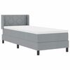 vidaXL Pat boxspring cu saltea cu saltea Gri deschis 80 x 200 cm