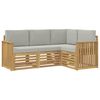 vidaXL Seturi de canapele 4 pcs Alb și gri deschis