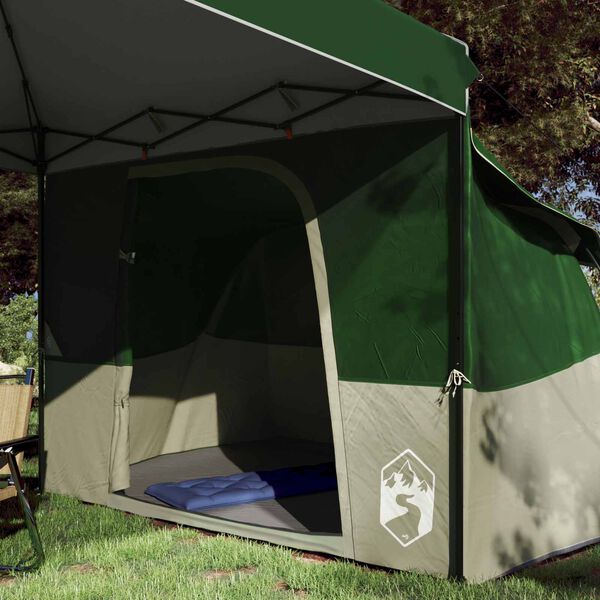 vidaXL Set Cort pentru Camping 2 pcs Verde Tafetă și Material