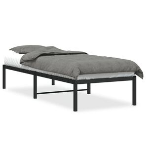 vidaXL Cadru pat metalic, negru, 75x190 cm