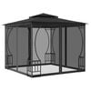 vidaXL Pavilion cu plase, antracit, 300 x 300 x 265 cm