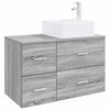 vidaXL Set de mobilier pentru baie 2 pcs Sonoma gri Lemn prelucrat