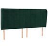 vidaXL Tăblie pat cu aripioare verde &icirc;nchis 183x23x118/128 cm catifea