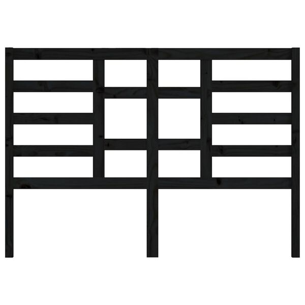 vidaXL Tăblie de pat, negru, 146x4x104 cm, lemn masiv de pin