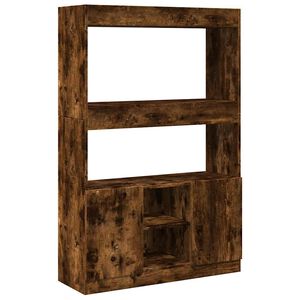 vidaXL Dulap &icirc;nalt, stejar fumuriu, 92x33x140 cm, lemn prelucrat