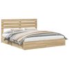 vidaXL Pat cu storage Stejar Sonoma 180 x 200 cm Lemn prelucrat