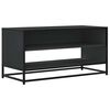 vidaXL Dulap TV, negru, 91x40x46 cm, lemn prelucrat și metal