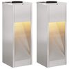 vidaXL Lampa de parcurs LED solar 2 buc. Alb cald 18 x 18 x 50 cm