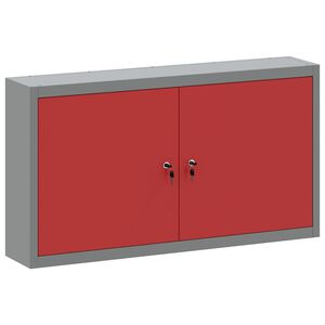 vidaXL Dulap pentru unelte cu raft Roșu și gri 100 x 20 x 55 cm