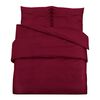 vidaXL Set lenjerie cu husă de pilotă, bordo, 240x220 cm, bumbac
