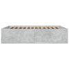 vidaXL Cadru de pat, gri beton, 160x200 cm, lemn prelucrat