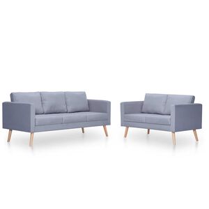 vidaXL Set canapele cu 2 locuri și 3 locuri, textil, gri deschis