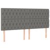 vidaXL Tăblie de pat gri &icirc;nchis 180x7x118/128 cm, material textil