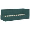 vidaXL Cadru de pat colțar cu saltea cu headboard 2 pcs Verde Catifea