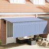 vidaXL Cortina Retractabilă Albastru și Alb 400 x 200 cm