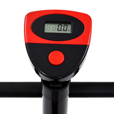 vidaXL Bicicletă fitness cu centură de rezistență, roșu