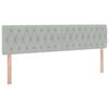 vidaXL Pat cu storage cu saltea cu headboard Gri deschis 100 x 200 cm