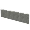 vidaXL Perete gabion, oțel galvanizat, 450 x 30 x 100 cm
