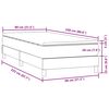 vidaXL Pat box spring cu saltea, gri &icirc;nchis, 80x220 cm, catifea