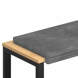 vidaXL Perna pentru bancă Catifea pufoasă Gri deschis Ad&acirc;ncime 35 cm