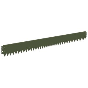 vidaXL Margine pentru gazon 50 pcs 103 x 10 cm Oțel Verde măsliniu