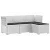 vidaXL Sofa de Grădină 4-Locuri cu Perne Aspect Ratan PP Alb