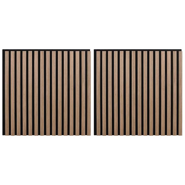 vidaXL Panouri acustice de perete 2 buc șipci 60,5x60 cm furnir stejar