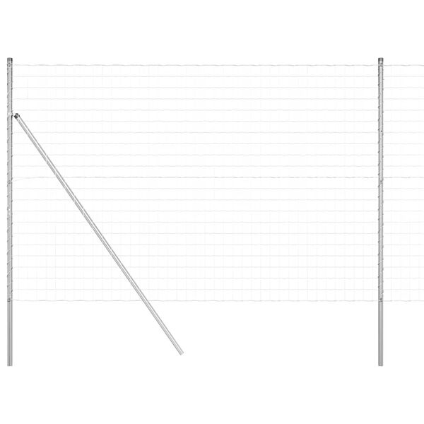 vidaXL Gard cu St&acirc;lp Argintiu 1,5 x 10 m Oțel și PVC