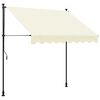 vidaXL Copertină retractabilă, crem, 250x150 cm, țesătură și oțel