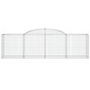 vidaXL Coșuri gabion arcuite 15 buc, 300x50x80/100 cm, fier galvanizat