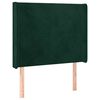 vidaXL Tăblie pat cu aripioare verde &icirc;nchis 93x16x118/128 cm catifea