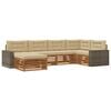 vidaXL Set de canapele de exterior 6 buc. Natural și Bej