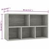 vidaXL Bibliotecă/Dulap, gri beton, 50x25x80 cm, lemn prelucrat