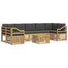 vidaXL Set de canapele de exterior 8 pcs Alb și antracit Poliester