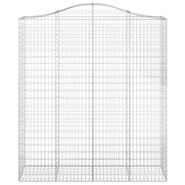 vidaXL Coșuri gabion arcuite, 9 buc, 200x50x220/240cm, fier galvanizat
