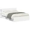 vidaXL Cadru de pat cu depozitare Alb 160 x 200 cm Lemn prelucrat
