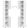 vidaXL Set de mobilier pentru baie 4 pcs Alb Lemn compozit & Metal